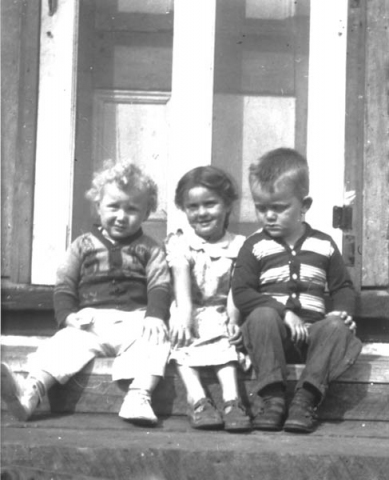 146: l-r Jack Hennessey, Irene Webber, Brian Hennessey. (1950)  - Irene daughter of William Webber &amp;amp; Anne Counsel;  Jack and Brian (visitors) sons of John Hennessey &amp;amp; Anastasia McCarthy